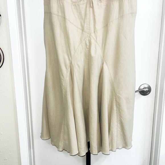 Cato Woman Linen Blend Midi Fishtail Tank Dress - Tan Beige Brown, Size 16W - Picture 4 of 7